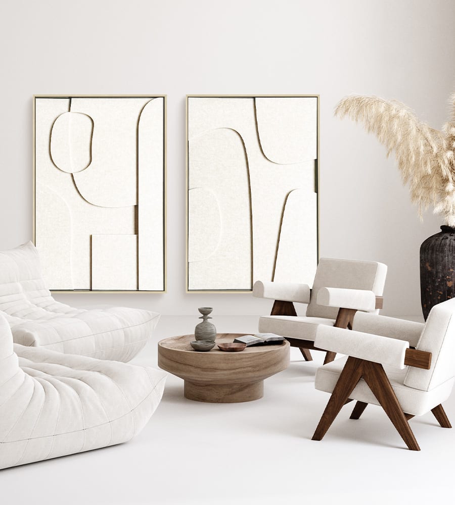 Felt Art, impressive art in living room